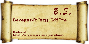 Beregszászy Sára névjegykártya